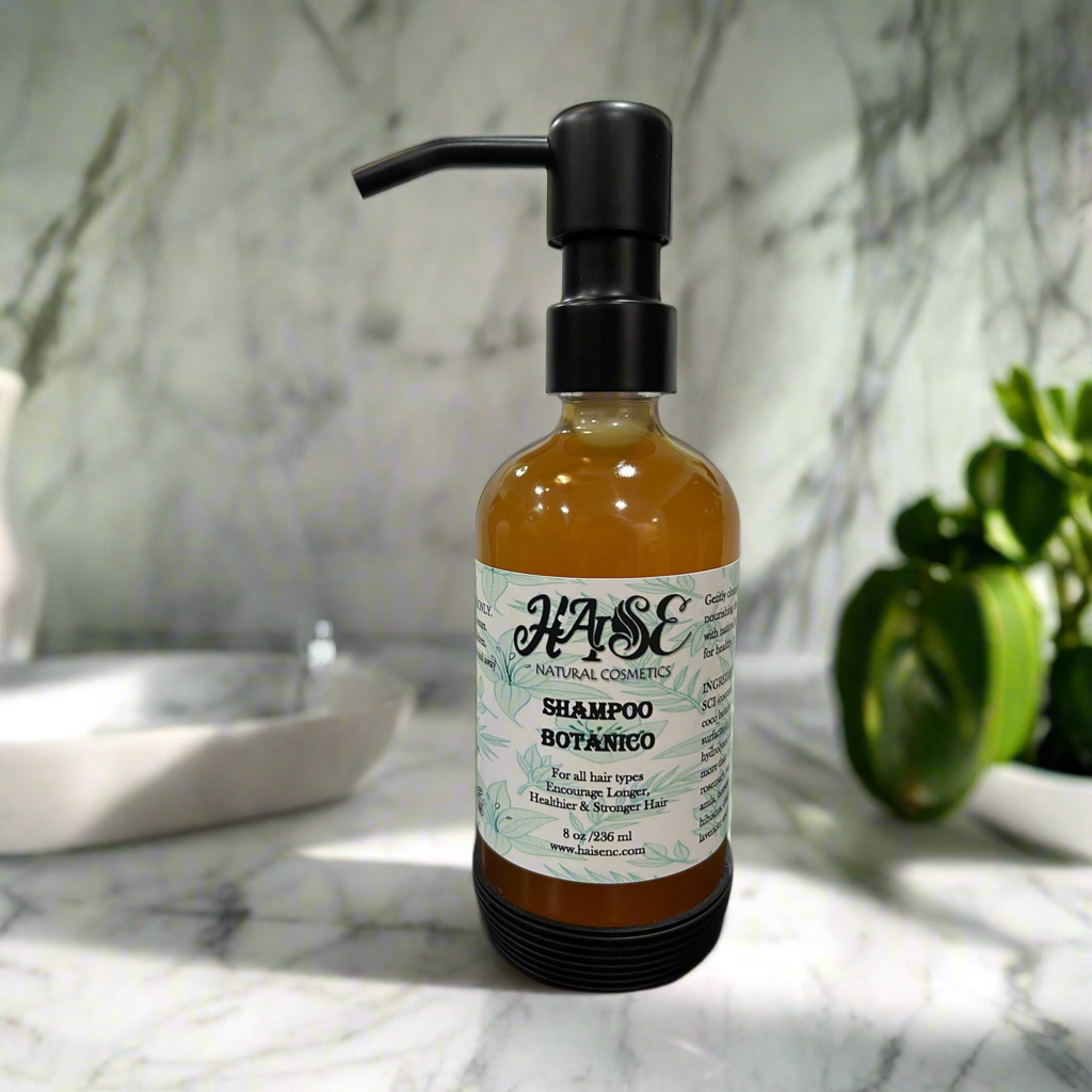 Shampoo Botánico with Stainless Steel Dispenser and Silicone Sleeve